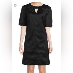 NWT- Preston & York Sue Stretch Taffeta Keyhole Neck Short Sleeve Shift Dress